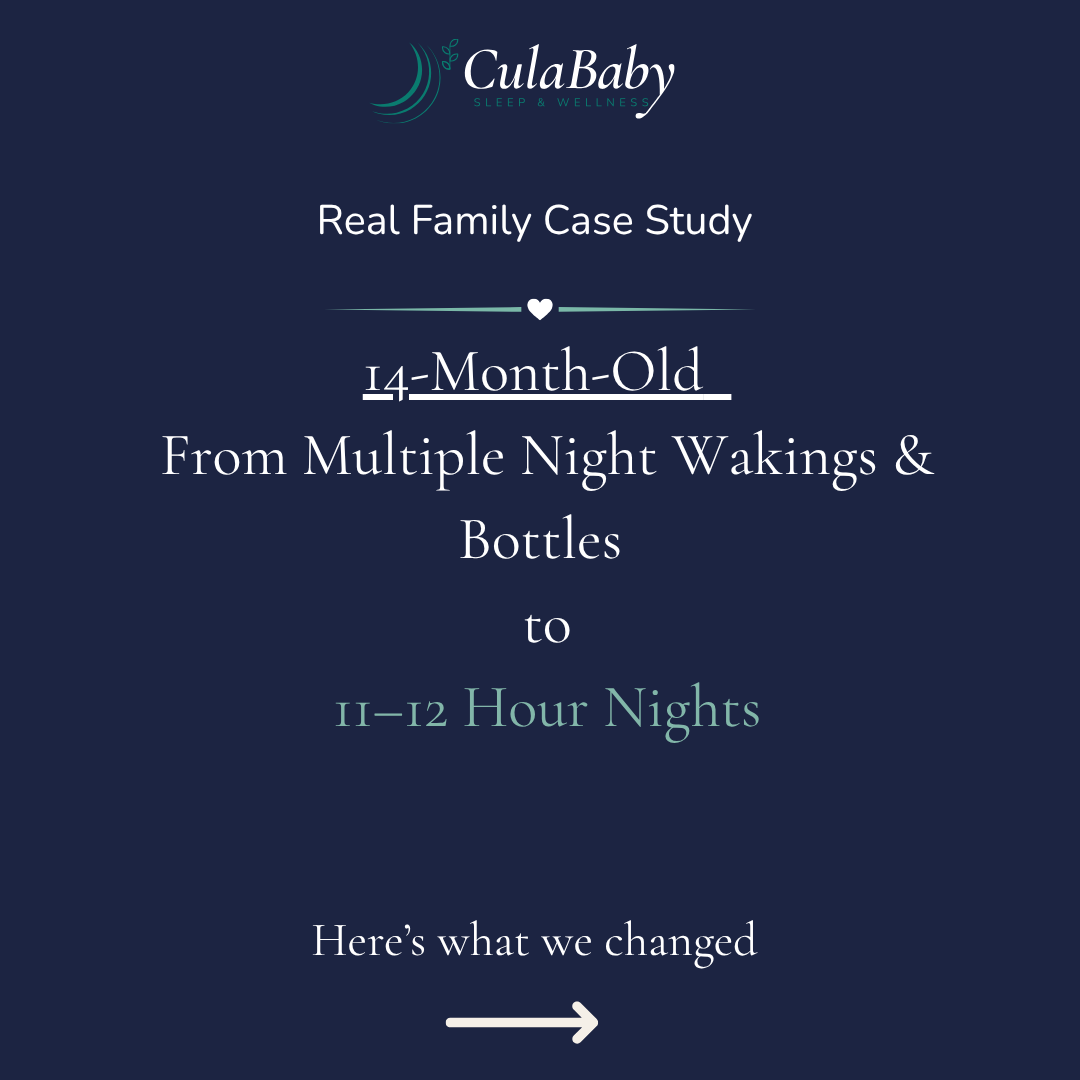 14-Month-Old Sleep Case Study: From Multiple Night Wakings & Bottles to 11–12 Hour Nights
