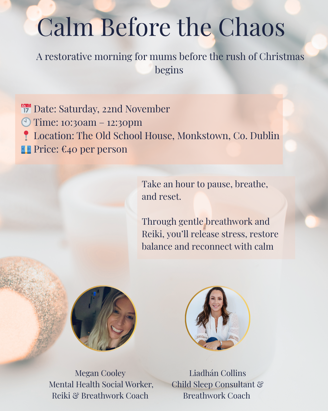 Calm Before the Chaos — A Restorative Event for Mums