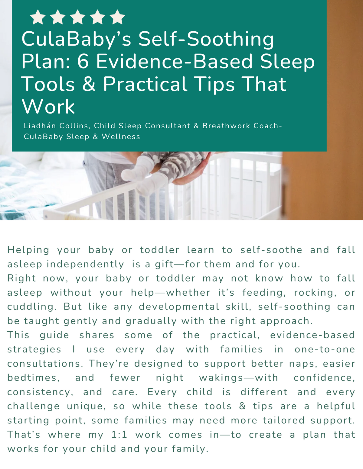 Baby Self-Soothing Guide – 6 Practical Sleep Tools